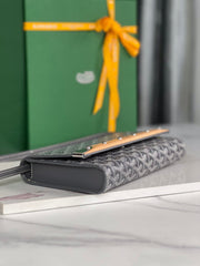 MONTE-CARLO PM CLUTCH 25 IN GRAY GOYARDINE CANVAS