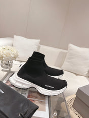 BALENCIAGA 25S SPEED TRAINER SNEAKERS 55 MM IN BLACK KNIT STYLE 5