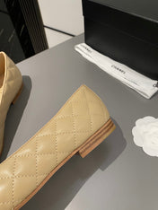 BALLET FLAT BEIGE CREAM LAMBSKIN