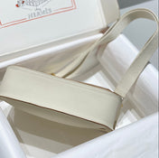HM JYPSIERE SHOULDER BAG 23 IN BEIGE CALFSKIN GOLD HARDWARE