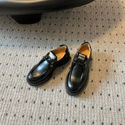 MIUMIU 26S LACED FUME SHOES IN BLACK GLOSSY CALFSKIN