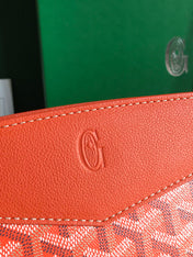 ROUETTE STRUCTURÉ MINI BAG 21 IN ORANGE GOYARDINE CANVAS AND CALFSKIN