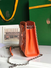 ROUETTE STRUCTURÉ MINI BAG 21 IN ORANGE GOYARDINE CANVAS AND CALFSKIN