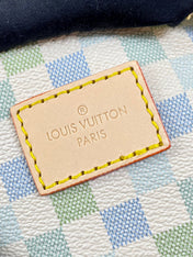 SPEEDY BANDOULIÈRE 20 IN PISTACHIO DAMIER GIANT CANVAS GOLD HARDWARE