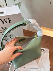 LOE LUNA HOBO 20 BAG IN GREEN MINT CALFSKIN