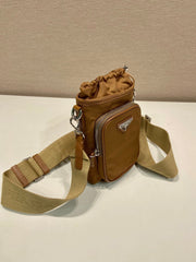 PHONE BAG 18 IN SEPIA BROWN RE-NYLON