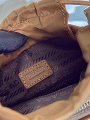 PHONE BAG 18 IN SEPIA BROWN RE-NYLON