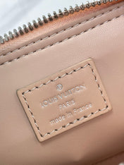 NANO ALMA 18 IN TUSCAN BEIGE QUILTED LAMBSKIN GOLD AND SILVER HARDWARE