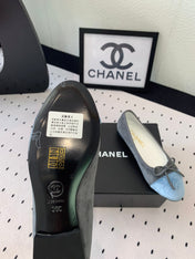 BALLET FLAT GREY MIX LIGHT BLUE VELVET