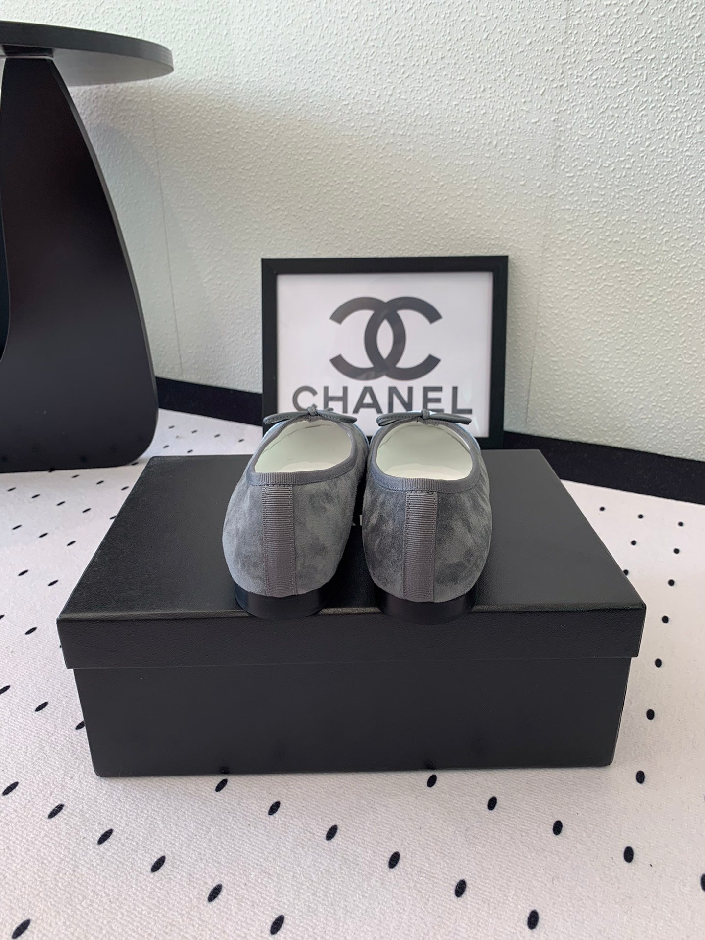 BALLET FLAT GREY MIX LIGHT BLUE VELVET