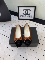 BALLET FLAT BROWN MIX BLACK VELVET