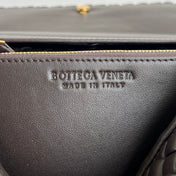 PATTI SHOULDER BAG 26 IN CHOCOLATE LAMBSKIN