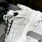 C'EST SNEAKER IN WHITE CALFSKIN AND BREATHABLE MESH
