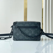 MINI SOFT TRUNK 18 IN GUN METAL MONOGRAM ECLIPSE CANVAS