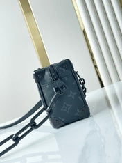 MINI SOFT TRUNK 18 IN GUN METAL MONOGRAM ECLIPSE CANVAS