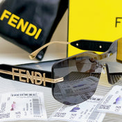 SQUARED RIMLESS VISOR SUNGLASSES FE40066U IN ACETATE AND METAL