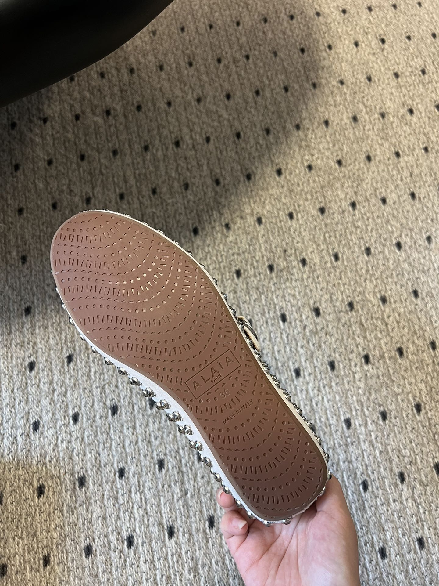 STRASS BALLET FLATS IN WHITE LAMBSKIN