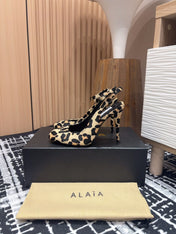 CRYSLEOPARD SLINGBACK HEEL IN PONY HAIR