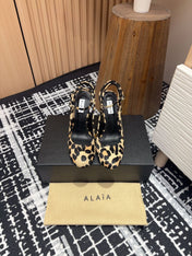 CRYSLEOPARD SLINGBACK HEEL IN PONY HAIR