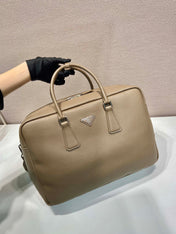 BRIEFCASE 40 IN DRIED MOSS GRAINED CALFSKIN