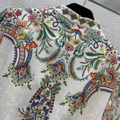 Zimmerman Midi Dress Beige Embroidered with Floral Patterns Cotton 226185