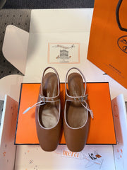 KLEO SLINGBACK IN BRONZE BROWN CALFSKIN