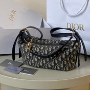 MEDIUM D-JOURNEY SHOULDER BAG 25 IN BLACK MONOGRAM OBLIQUE JACQUARD