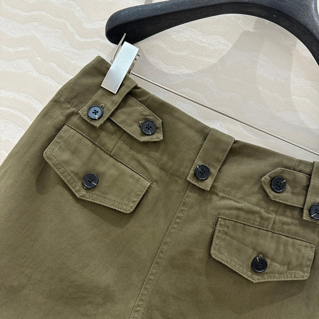 PRADA FASHION MOSS GREEN SHORTS 263938