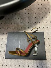 YSL HIGH HEEL SANDALS IN GOLD CALFSKIN