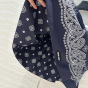 MIUMIU MIDNIGHT BLUE PLEATED MIDI SKIRT