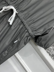 MIU 25S HOODED JACKET GREY IN NYLON 263119