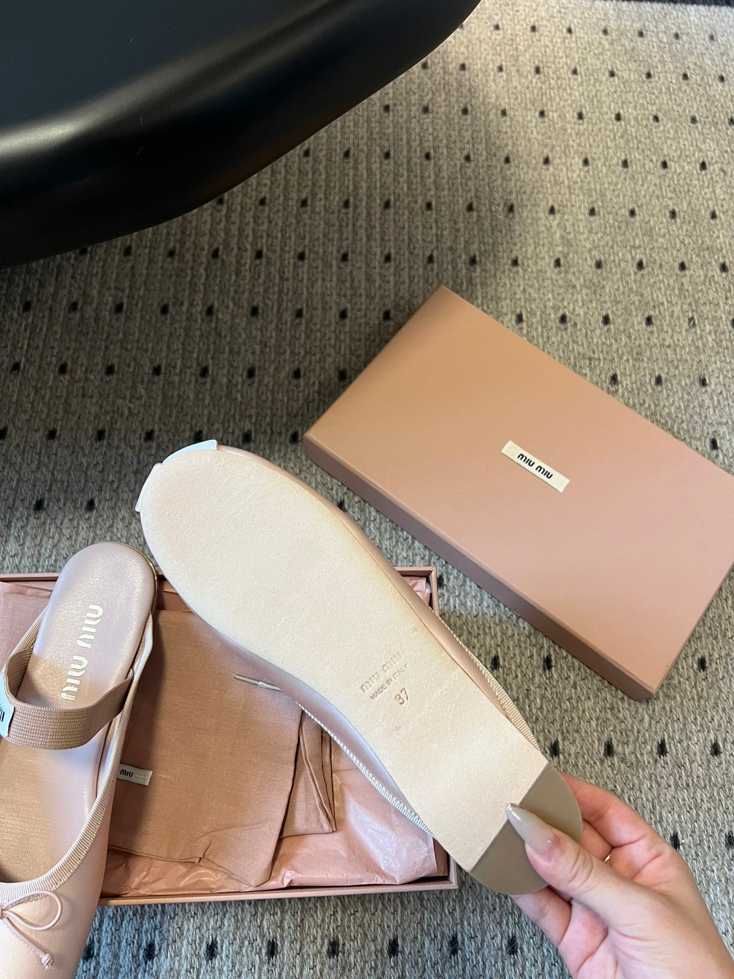 MIUMIU 26S BALLET MULES IN LIGHT PINK SATIN WITH BOW