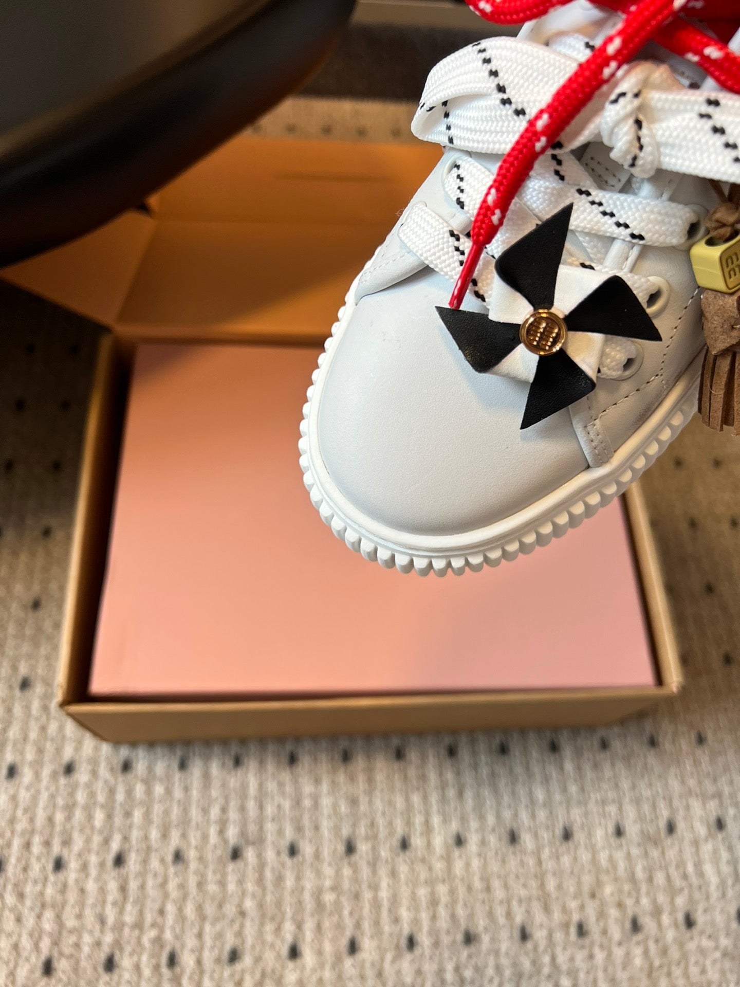 MIUMIU 26S SNEAKERS 50MM IN WHITE CALFSKIN