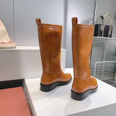 LP 25S JOHN BOOT IN BURNT ORANGE CALFSKIN