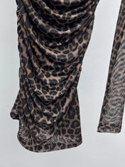 YSL 25S LEOPARD PRINT DRESS STYLE 44