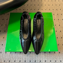 BOTTEGA VENETA 26S HIGH HEELS 40 MM IN BLACK CALFSKIN