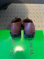 BOTTEGA VENETA 26S LOAFERS IN DARK REDDISH BROWN LAMBSKIN