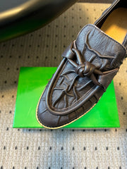 BOTTEGA VENETA 26S LOAFERS IN CHOCOLATE BROWN LAMBSKIN