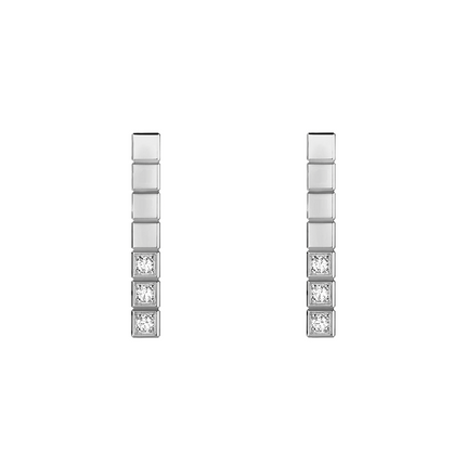 ICE CUBE SILVER DIAMONDS EARRINGS