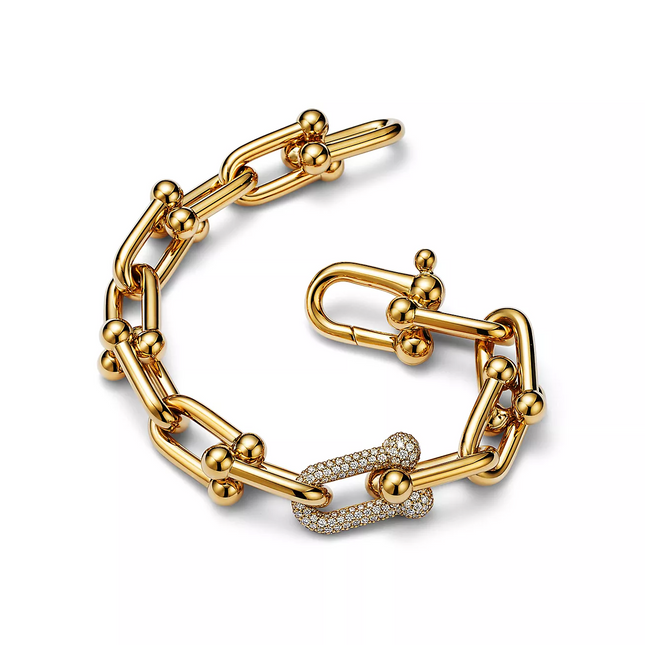 HARDWEAR LARGE LINK GOLD DIAMOND BRACELET