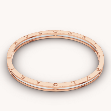 ZERO 1 PINK GOLD WITH WHITE CERAMIC BRACELET