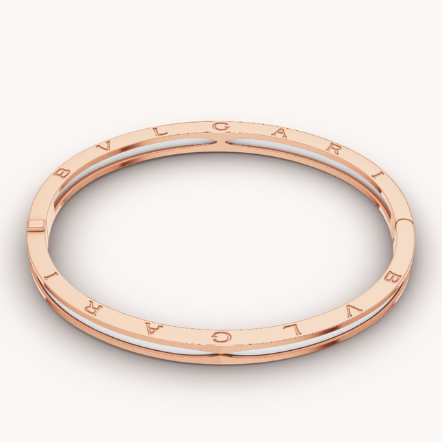 ZERO 1 PINK GOLD WITH WHITE CERAMIC BRACELET