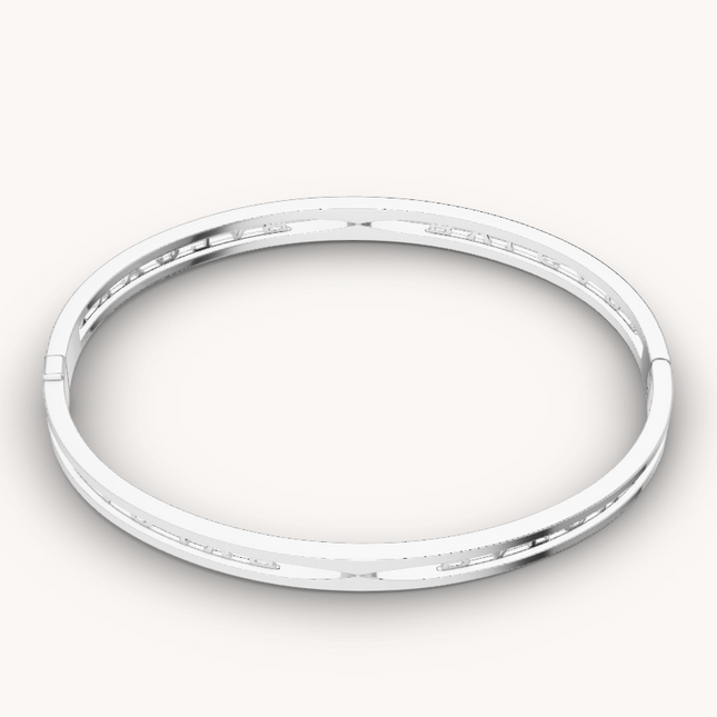 ZERO 1 SPIRAL LOGO SILVER BRACELET