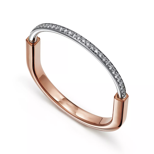 LOCK BRACELET ROSE AND WHITE GOLD DIAMOND