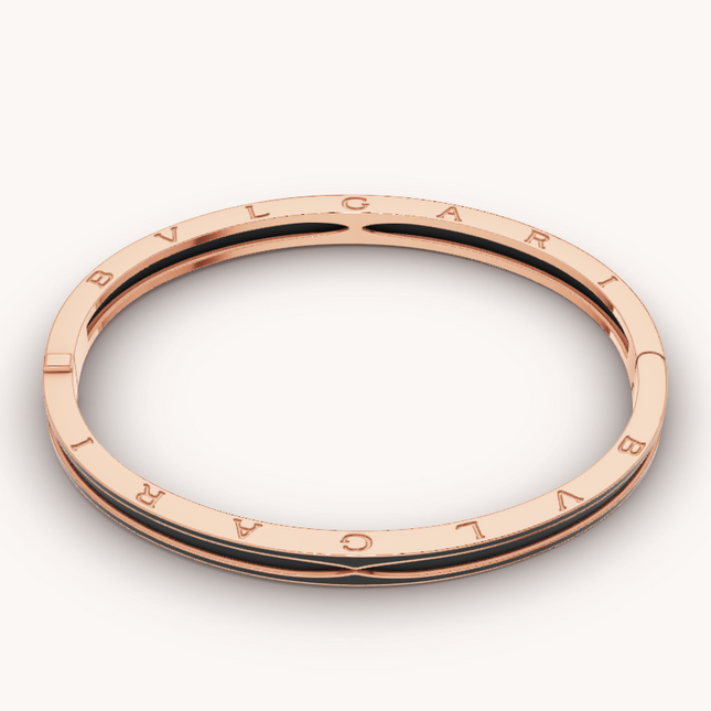 ZERO 1 PINK GOLD WITH MATTE BLACK CERAMIC BRACELET