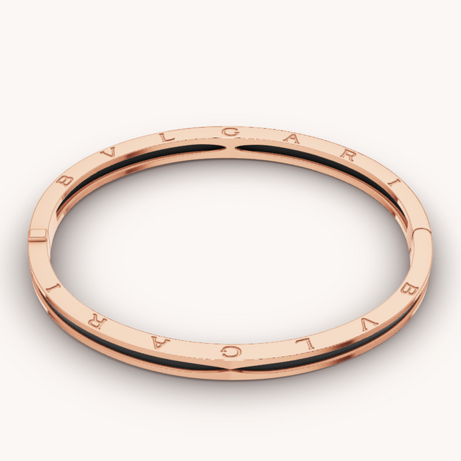 ZERO 1 PINK GOLD WITH BLACK CERAMIC BRACELET