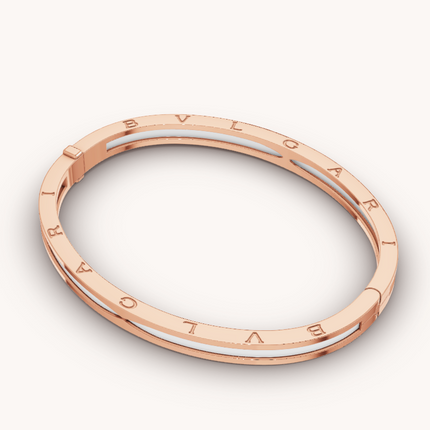 ZERO 1 PINK GOLD WITH WHITE CERAMIC BRACELET