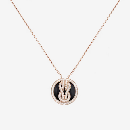 CHANCE INFINIE LUCKY MEDALS PINK GOLD NECKLACE