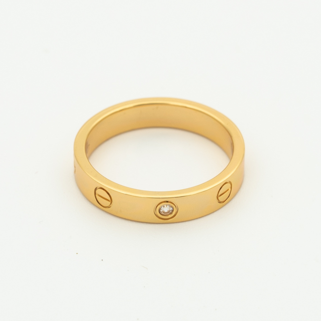 LOVE RING 4MM 1 DIAMOND