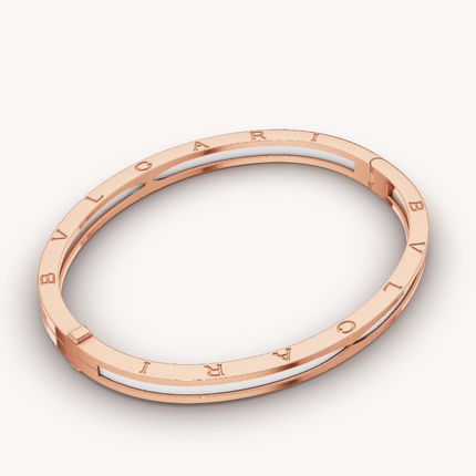 ZERO 1 PINK GOLD WITH WHITE CERAMIC BRACELET